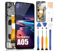 ARSSLY Ecran LCD pour Samsung Galaxy A05 LCD Display pour Galaxy A05 SM-A055F SM-A055F/DS SM-A055M SM-A055M/DS Écran de Rechange Touchscreen Digitizer Assembly + Réparation, Noir avec Cadre