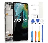 ARSSLY Écran LCD pour Samsung Galaxy A52 4G A525 SM-A525F A525F/DS SM-A525M A525M/DS Écran LCD tactile de remplacement Digitizer Assembly avec outils (noir avec cadre, Incell)