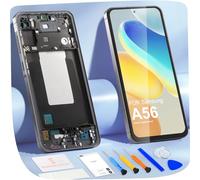 ARSSLY Écran LCD pour Samsung Galaxy A56 5G A566 SM-A566B A566E A566B/DS LCD Affichage avec Cadre Ecran Replacement Tactile Assemblé avec Réparation Kits (Incell, sans Empreintes Digitales)