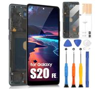 ARSSLY Écran pour Samsung Galaxy S20 Fe SM-G780F/Galaxy S20 Fe 5G SM-G781B LCD Écran Tactile Assemblée Remplacement Écran de Verre Numériseur avec Réparation Kit(6,5"", Noir avec Cadre)