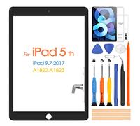 ARSSLY Écran tactile pour iPad 9.7 2017 A1822 A1823 Digitizer Écran pour iPad 5 avec Kit de Réparation, Écran tactile Remplacement pour iPad 5th, (sans Accueil Bouton, Pas LCD Display) (Black)