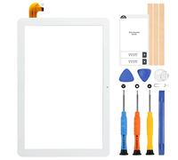 ARSSLY Écran tactile pour MEDIACOM SMARTPAD IYO 10 M-SP1AY M-SP1BY Remplacement de l'écran Digitizer Écran Tactile avec Réparation Kit, Blanc
