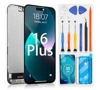 ARSSLY Incell Écran LCD pour iPhone 16 Plus LCD Display pour iPhone 16+ A3290 A3082 A3289 A3291 LCD Affichage Ecran Replacement Tactile Digitizer Assembly avec Réparation Kit (6.7", Noir)