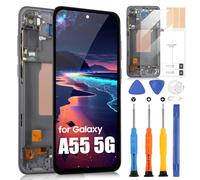 ARSSLY LCD Display pour Samsung A55 5G Ecran Replacement pour Samsung Galaxy A55 5G SM-A556B SM-A556E LCD Affichage Digitalizer Écran Tactile Assemblée avec Outils, Noir avec Cadre