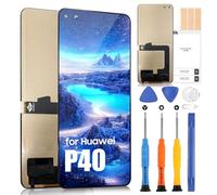 ARSSLY LCD Écran de Rechange pour Huawei P40 Ecran Replacement pour Huawei P40 ANA-NX9 Incell Display LCD Tactile Digitazer Plein Assemblée avec Réparation Kit (6,1", Noir)