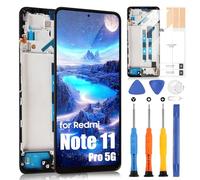 ARSSLY LCD Écran pour Xiaomi Redmi Note 11 Pro 5G LCD Ecran pour Redmi Note 11 Pro 5G Écran Replacement 21091116I 2201116SG Tactile Digitizer Assembly + Réparation Kit (Noir avec Cadre)