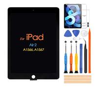 ARSSLY Pour écran iPad Air 2 - Écran LCD Dsiaplay + Assemblée du verre de l'écran tactile digitizer + Outils de réparation, compatible pour iPad 6 2014 A1566 A1567 (Noir)
