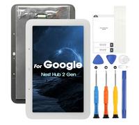 ARSSLY pour Google Nest Hub 2 Gen LCD Écran de Remplacement pour Google Nest Hub Gen2 LCD Affichage Digitazer Assemblée complète avec Kit de réparation, Blanc