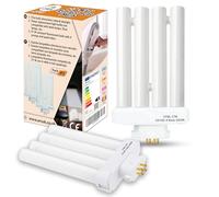 ARSUK Ampoules CFL 27W GX10Q-4 (Lot de 2), 6500K Lumière du Jour Blanc Naturel - Ampoules de Remplacement à 4 Broches pour Lampes de Bureau, Lecture, Atelier, Esthétique et Couture