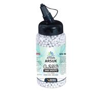 ARSUK Billes d'Airsoft Recharge Balles 6mm 0.20g, de Haute qualité Surface polie À Toute épreuve Forme Biberon Pratique, Quantités; 2000, 4000, 5000, 10,000 Rondes (0,20 g Sac de-2000 Blanc)