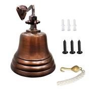 ARSUK Cloche Murale 5 Pouces (12.7 cm) - Clochette de Bateau Vintage avec Corde - Carillon Fort et Clair à Suspendre pour Porte, Jardin, Entrée, Bar ou Maison - Cloche Décorative en Aluminium