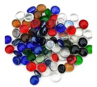 ARSUK Galets en Verre Colorés 955g, Petit Cailloux Décoratifs 17-20mm pour Vase, Aquarium, Jardin - Colored Pebbles Bleu Vert Rouge, Galets Cristal, Billes Enfant Forme & Pierre Décorative(180 pièces)