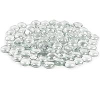 ARSUK Galets en Verre Transparent - 170-180 pcs / 0,955 kg, 17-20 mm, Pierres Décoratives Rondes pour Artisanat, Vases, Mosaïque, Décoration de Mariage, Aquarium, Jardin, Remplissage de Vase