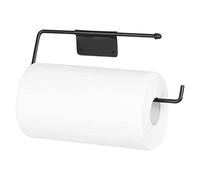 ARSUK Porte-Rouleau de Cuisine, Support essuie Tout sous Armoire Mural Acier Inoxydable 29 x 0.75 x 13 cm (Noir)