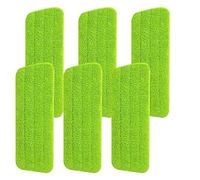 ARSUK Recharges de Serpillière Spray -6 Têtes de Serpillière en Microfibre Réutilisables, Compatibles avec Les Principaux Balais Plats, Nettoyage à Sec et Humide pour Parquet, Stratifié et Carrelage