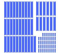 ARSUNOVO Lot de 86 rails de rechange compatibles avec Hot Wheels de 12 m pour voitures moulées sous pression 1:64, connecteurs inclus, rail total de 12,2 m, bleu