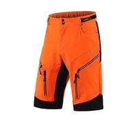 ARSUXEO Cuissard de Cyclisme Hommes Short MTB sans Rembourrage Short de vélo de Montagne Résistant à l'eau 1903 Orange M