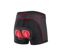 ARSUXEO Cuissard de Cyclisme rembourré Hommes Cuissard de vélo de Route MTB 4D Pad Underwear Liner Breathable 006K Rouge XXL