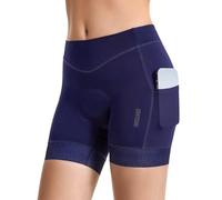 ARSUXEO Cyclisme Shorts Femmes Pantalons rembourrés Femmes MTB Collants Violet Accessoires Vélo avec Poches 579 Bleu XL