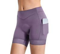 ARSUXEO Cyclisme Shorts Femmes Pantalons rembourrés Femmes MTB Collants Violet Accessoires Vélo avec Poches 579 Violet XL