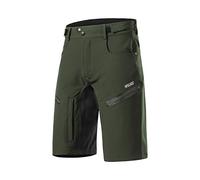 ARSUXEO Short de Cyclisme pour Homme Bas de vélo Coupe Ample avec Ceinture Anti-humidité 2006 Armée Verte S