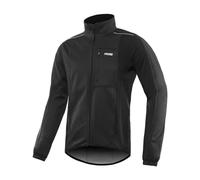 ARSUXEO Veste cycliste hommes veste de course Coupe-vent Softshell Winter Thermal respirant Bike Outterwear 15K Noir M