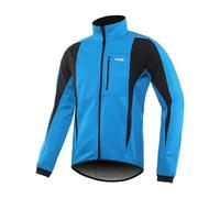 ARSUXEO Veste cycliste hommes veste de course Coupe-vent Softshell Winter Thermal respirant Bike Outterwear 15K Bleu M