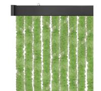 Arsvita Rideau anti-insectes, 100 x 220 cm (largeur x longueur), en peluche, vert, pour camping, terrasse, pavillon ou porte de balcon, diamètre 4 cm