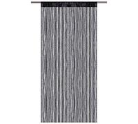 Arsvita Rideau de porte aspect métallique avec traversée de barres, 140 x 250 cm (noir)