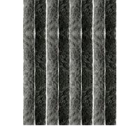 Arsvita Rideau moustiquaire, Rideau en chenille, Protection contre les insectes pour l'été Extra large, Choix: 140x220 Rayures unies anthracite - noir