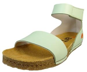 ART 0382 Creta, Sandales plates pour femme, citron vert, 38 EU, citron vert, 38 EU