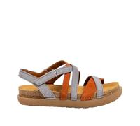 Art 1714 Rhodes, Sandales plates pour femme, Denim-Dark Orange, 41 EU