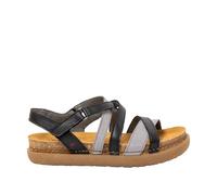 Art 1714 Rhodes, Sandales plates pour femme, noir/denim, 41 EU