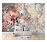 Art 3D Mural Self-adhesive Wallpaper Vintage floral grey 100x70cm Wall Murals Large Decor Paintings Living Room Tv Bar Ktv Backdrop Bedroom Stickers