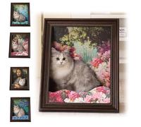 Art 4D Oil Painting Frame Nest for Kitten, Cat Living in Famous Painting- Art 4D Oil Painting Frame Nest for Artist Kitten, Cat Scratcher Bed (Style-B)