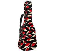 Art Abstract Red Lips.jpg Sac pour guitare acoustique avec bandoulière réglable et crochet arrière, convient pour guitares électriques, basses, guitares classiques, ukulélé, Art Abstrait Red Lips.jpg,