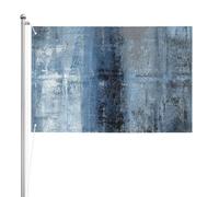 Art abstrait bleu et gris,Drapeau de jardin, bannière décorative, drapeau double face, 2 x 3 pieds, pour extérieur et intérieur