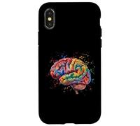 Art Abstrait d'anatomie cérébrale colorée pour Les Amateurs de Science Coque pour iPhone X/XS