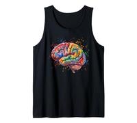 Art Abstrait d'anatomie cérébrale colorée pour Les Amateurs de Science Débardeur