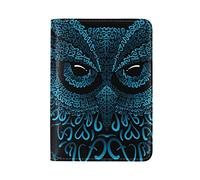 Art Abstrait De Hibou Détenteur d'un Passeport Titulaire Etui en Cuir Véritable Couverture de Passeport pour Voyage Hommes Femmes