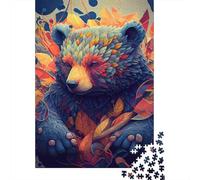 Art Abstrait de l'ours Puzzle 1000 Pièces Adultes intéressant Puzzles 1000 Pièces Jeu Éducatif Cadeau 52x38cm/1000pcs