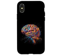 Art Abstrait de Peinture d'anatomie du Cerveau coloré Coque pour iPhone X/XS