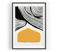 Art abstrait décoratif moderne - Motif encadré noir - Format A3