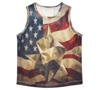 Art Abstrait Drapeau De L'améRique DéBardeurs sans Manches pour Garçons Adolescents,Idéaux pour Sport Activités Physiques