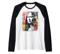 Art Abstrait du Graffiti Art de Léonard de Vinci Mona Lisa Manche Raglan