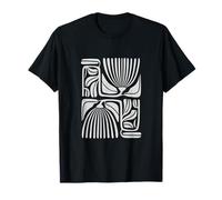 Art Abstrait Floral Ligne Art Moderne géométrique Minimaliste T-Shirt