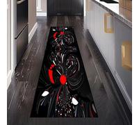 Art Abstrait Fluide Tapis de Passage 50 x 280 cm, Moderne Vortex Illusion Tapis Couloir Long Absorbant Carpet de Passage Antidérapant Paillasson Interieur Entrée pour Salon Bureau