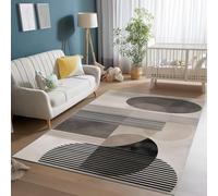 Art Abstrait géométrique et holographique Tapis Courts Lavable en Machine 60 x 90 cm - Kase Cuisine Antidérapant, Tapis Moelleux et Résistant pour Entrée Couloir Salon ou Salle de Bain