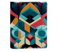 Art abstrait Geometry Couverture de livre remplaçable en cuir PU réutilisable Convient pour les ordinateurs portables 148 x 210 mm