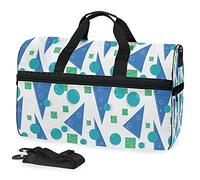 Art Abstrait Math Bleu Sac de Sport de Natation de Sport avec Compartiment À Chaussures Sacs de Sport À Bandoulière Sac À Main pour Voyage Femmes Filles
